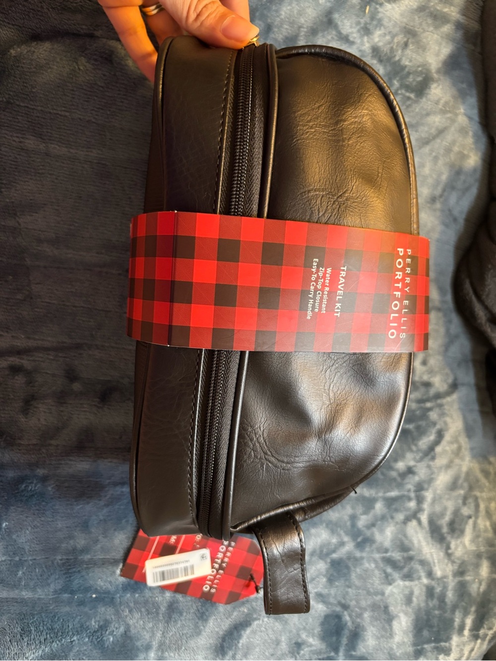 Perry Ellis Black Men's Travel Kit Toiletry Bag
